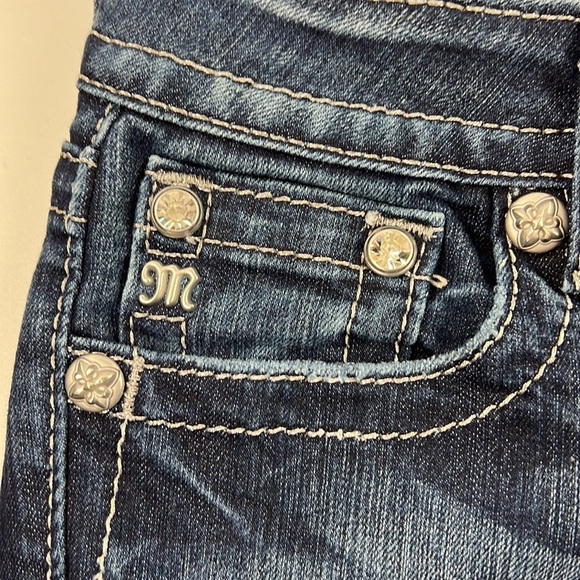 Miss Me blue denim jeans with bedazzled pockets - Picture 8 of 12